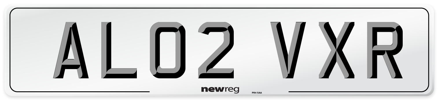 AL02 VXR Number Plate from New Reg